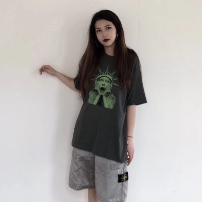 Premium Stone Island Shorts Black Nylon Embroidered Style