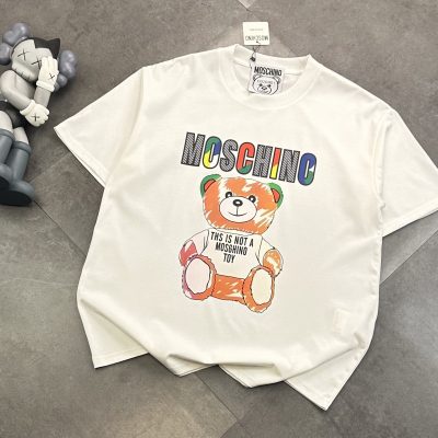 Best Selling Moschino Short Sleeves Black Cotton Elegant Collection