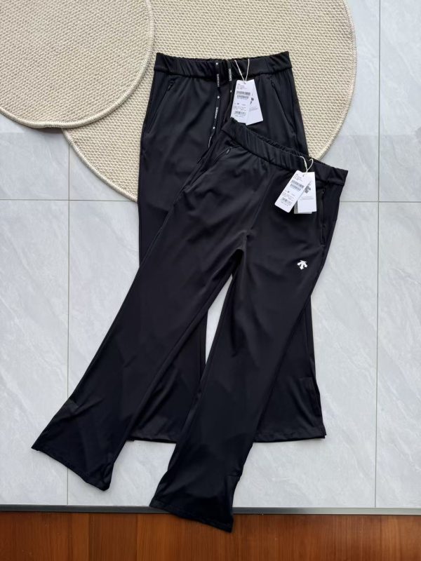 Premium Descente Pants Black Nylon Casual Style