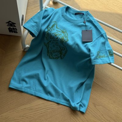 Best Selling Louis Vuitton Short Sleeves Cotton Logo Collection