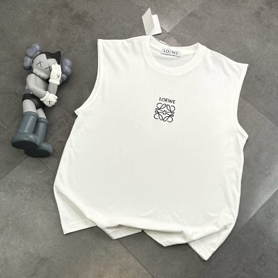 Premium Quality Loewe T-Shirts Black Cotton Embroidered Collection