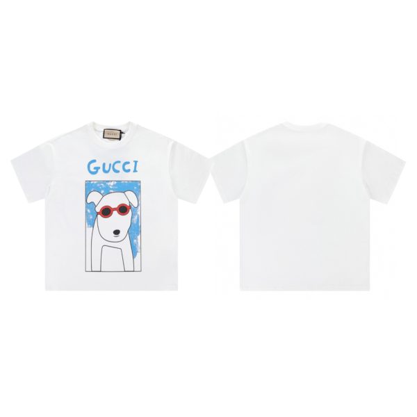 Luxury Gucci Short-Sleeved Shirt Red Cotton Print Collection