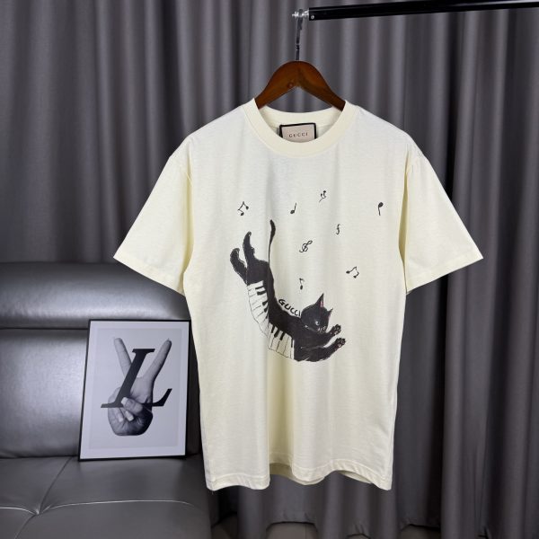 Premium Quality Gucci Short Sleeves Cotton Print Luxury
