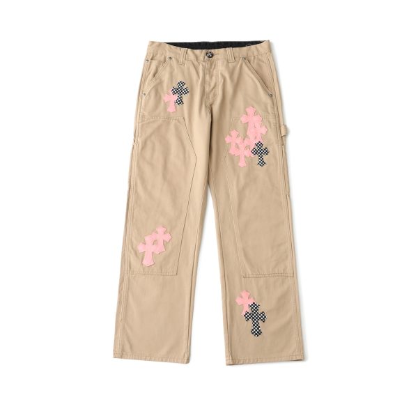 Premium Chrome Hearts Jeans Khaki Leather Collection