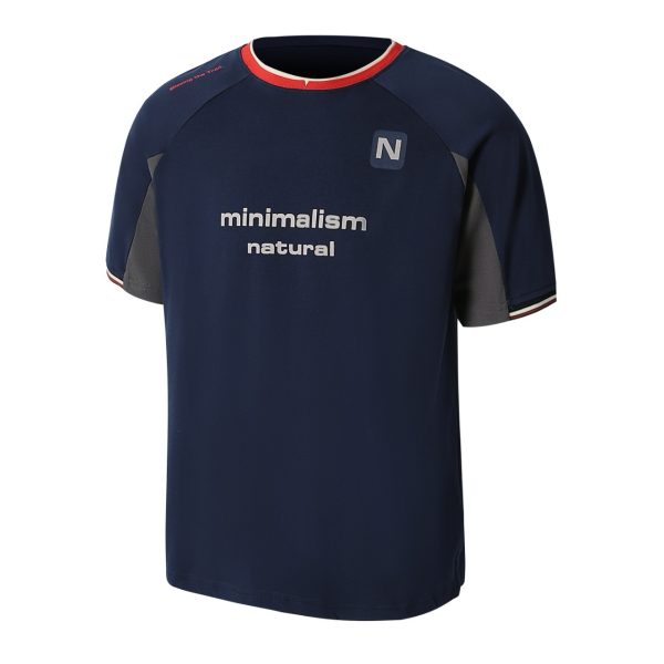 High Quality New Balance Short Sleeves Blue Cotton Retro Luxury