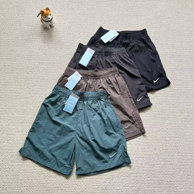 Luxury Nike Shorts Black Polyester Logo Style