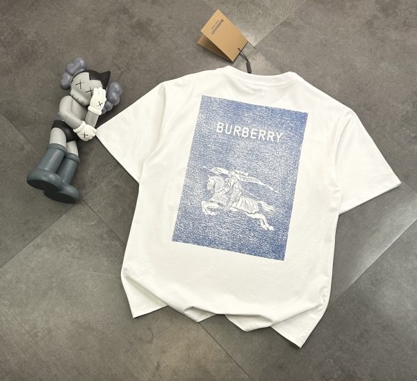 Premium Quality Burberry Short Sleeves White Cotton Classic Style