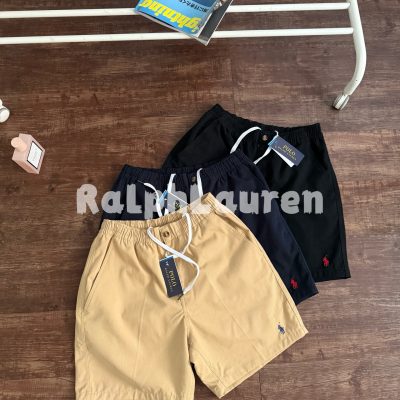 High Quality Ralph Lauren Shorts Black Cotton Embroidered Luxury