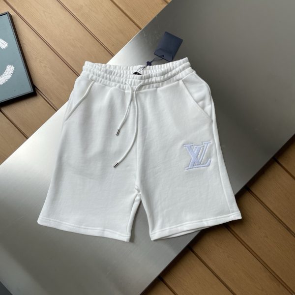 Premium Quality Louis Vuitton Shorts Black Cotton Monogram Style