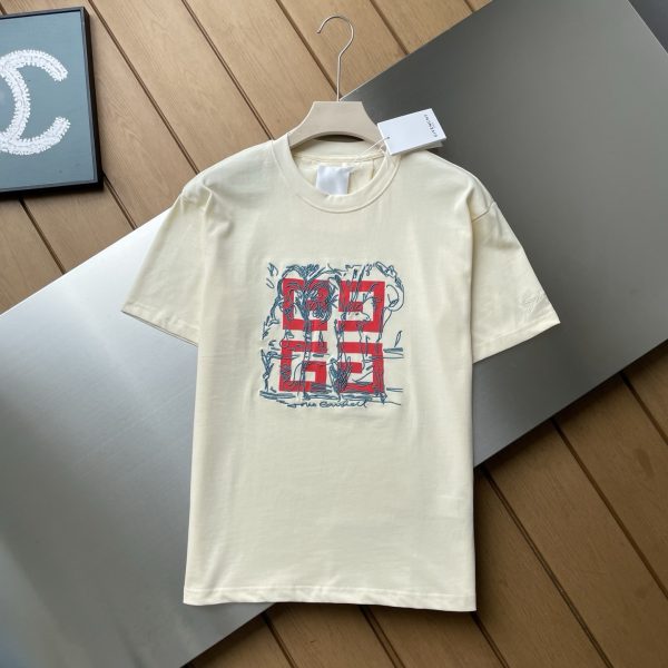 High Quality Givenchy Short Sleeves Black Cotton Breathable Collection