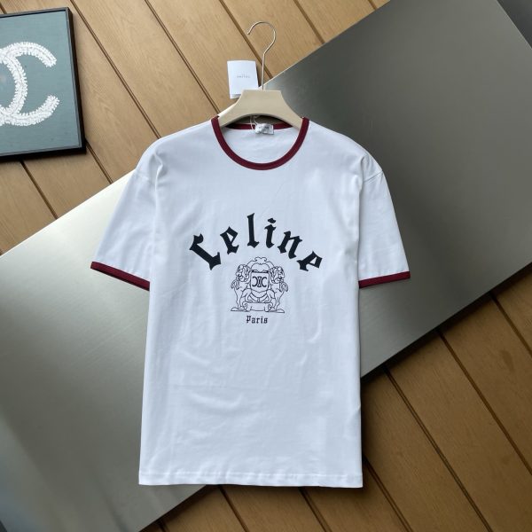 High Quality Celine Short Sleeves White Style