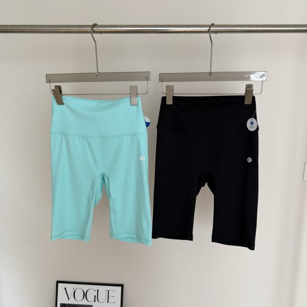 Premium Quality Lululemon Shorts Black Logo Collection
