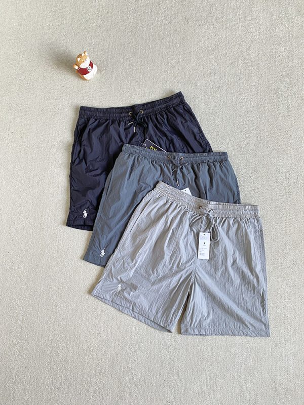 High Quality Ralph Lauren Shorts Black Embroidered Luxury