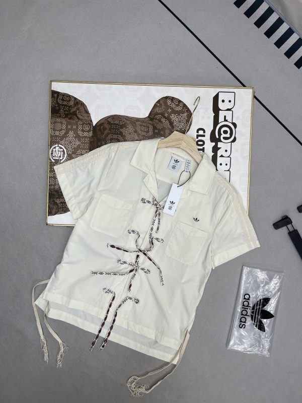 High Quality Adidas Short Sleeves Cream Cotton Style