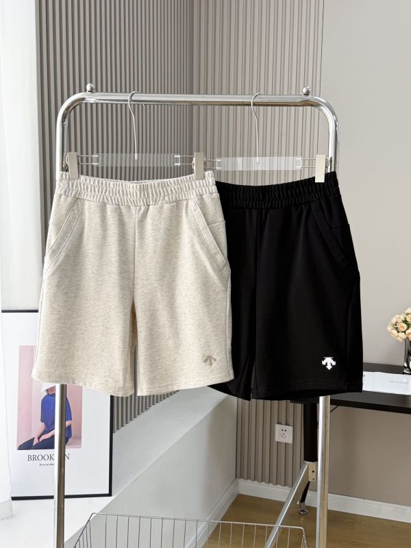 Premium Quality Descente Shorts Black Cotton Solid Luxury