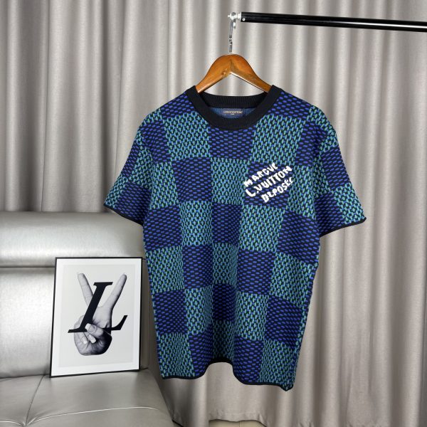 Best Selling Louis Vuitton Short-Sleeved T-Shirts Black Cotton Logo Collection