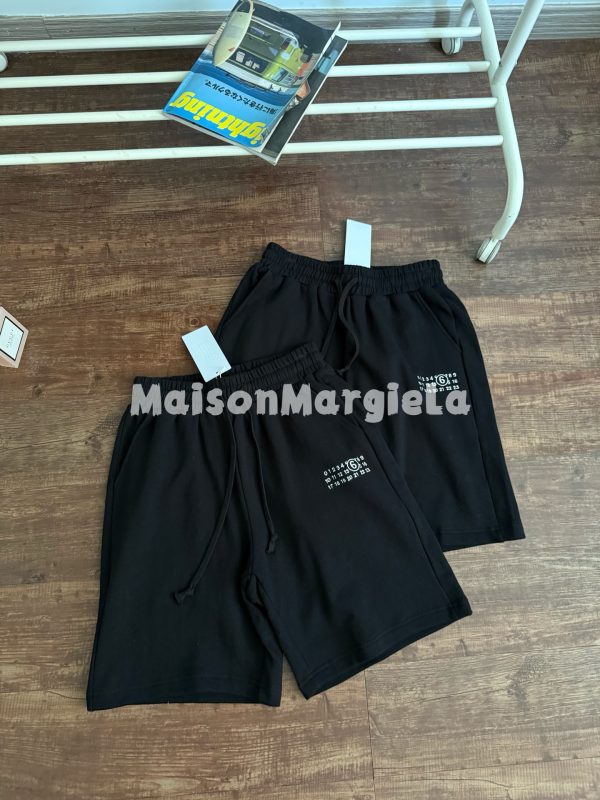 High Quality Margiela Shorts Black Cotton Embroidered Style