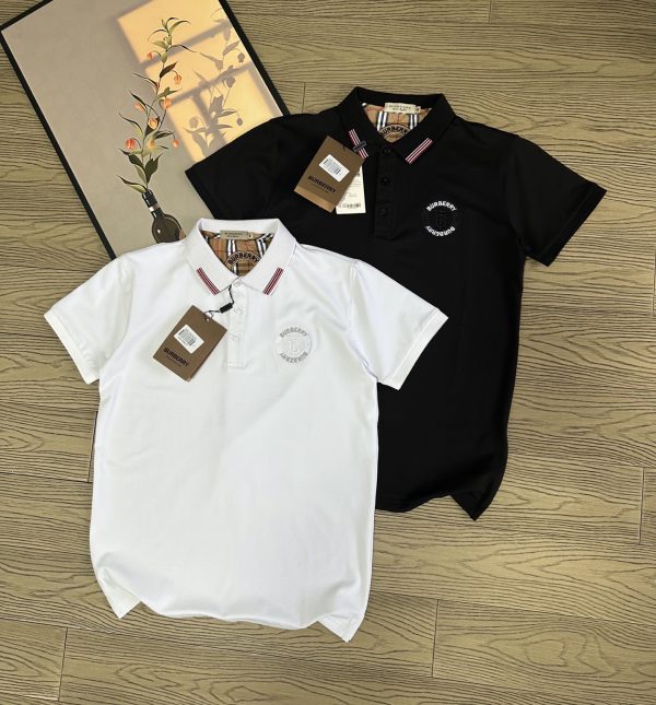 Premium Quality Burberry Short-Sleeved White Cotton Embroidery Luxury