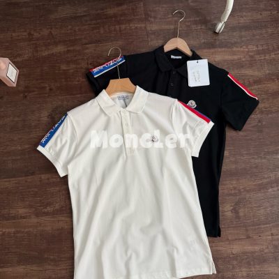 Premium Quality Moncler Polo Shirt Black Logo Style