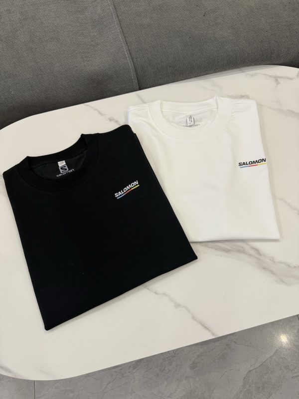 Best Selling Salomon Short Sleeves Black Silk Solid Collection