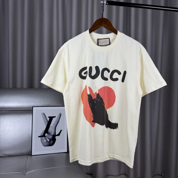 Best Selling Gucci Short Sleeves Black Cotton Print Collection
