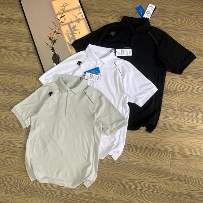 High Quality Descente Short-Sleeved Black Cotton Breathable Collection