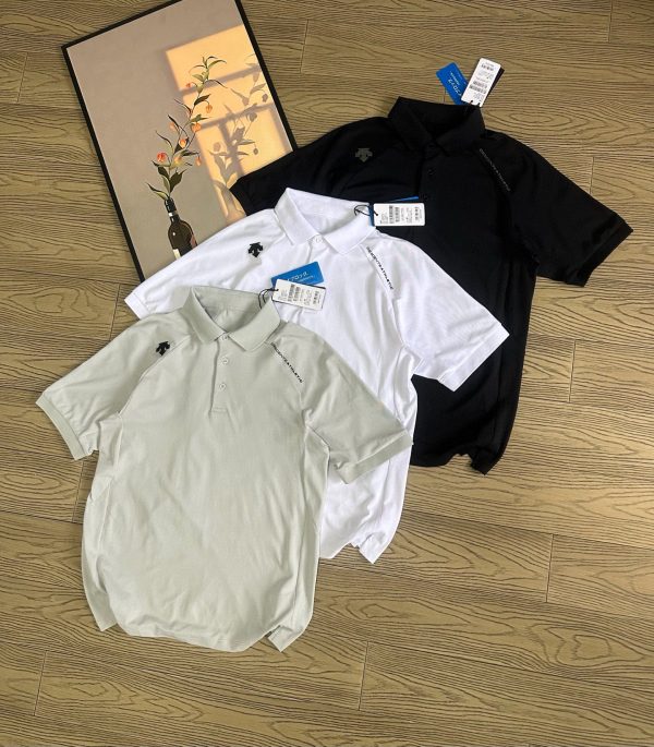 High Quality Descente Short-Sleeved Black Cotton Breathable Collection