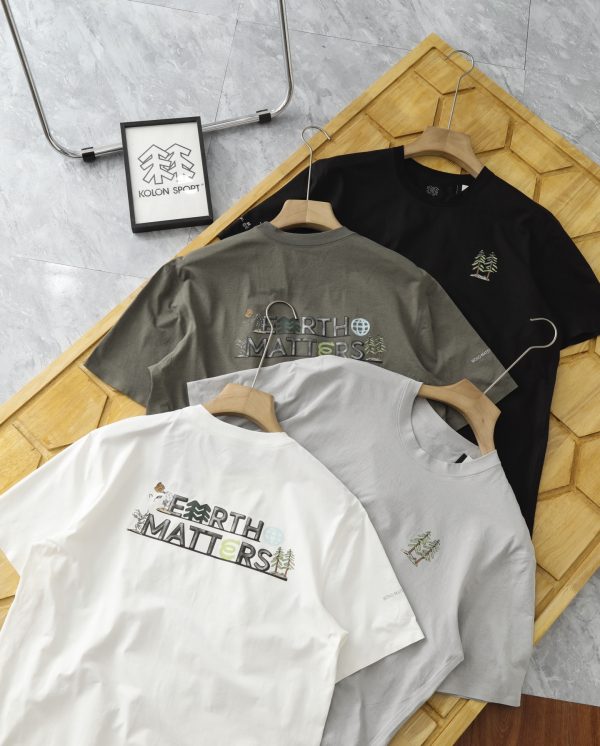 High Quality Gap Short Sleeves Black Cotton Graphic Style