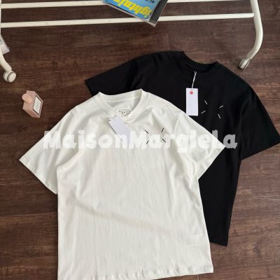 Premium Quality Margiela Short Sleeves Black Cotton Print Luxury
