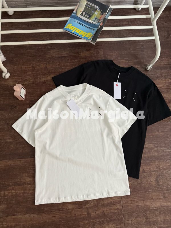 Premium Quality Margiela Short Sleeves Black Cotton Print Luxury