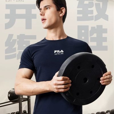 Premium Fila Short-Sleeved Shirt Black Collection