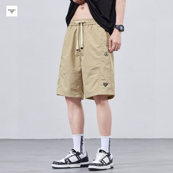 Premium Prada Shorts Black Silk Breathable Collection