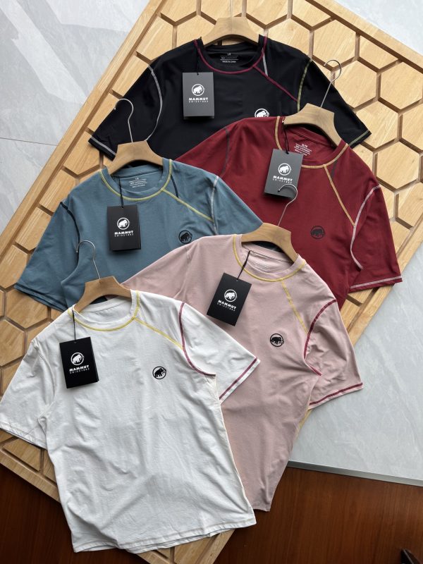 Best Selling Mammut Short Sleeves White Polyester Logo Style