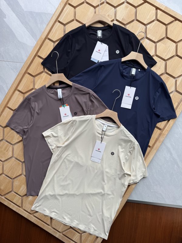 Luxury Lululemon Short Sleeves Black Polyester Casual Collection