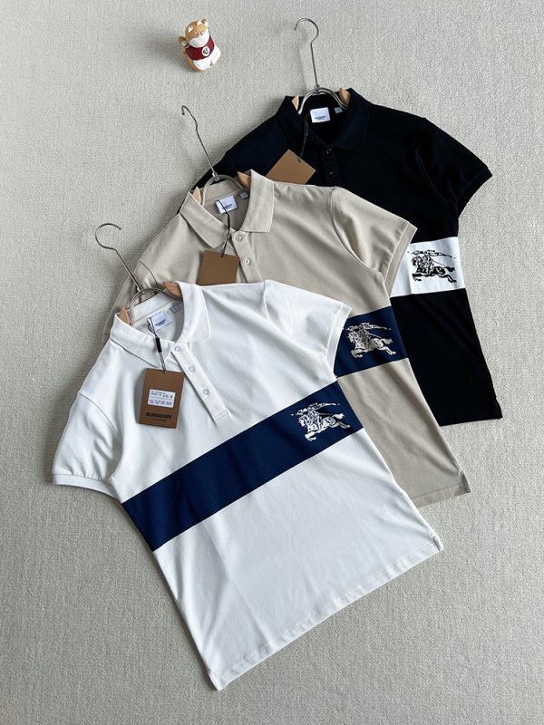 Premium Burberry Short-Sleeved White Cotton Classic Luxury