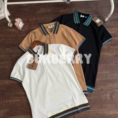 Premium Quality Burberry Short Sleeves White Cotton Classic Luxury