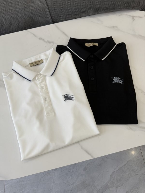 High Quality Burberry Polo Shirt Black Classic Collection