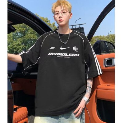 High Quality Nike Short Sleeves White Cotton Print Style
