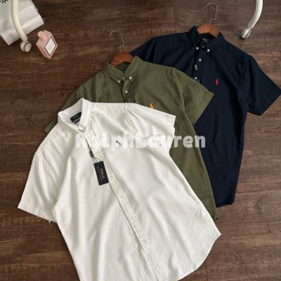 Premium Quality Ralph Lauren Shirt White Cotton Classic Style