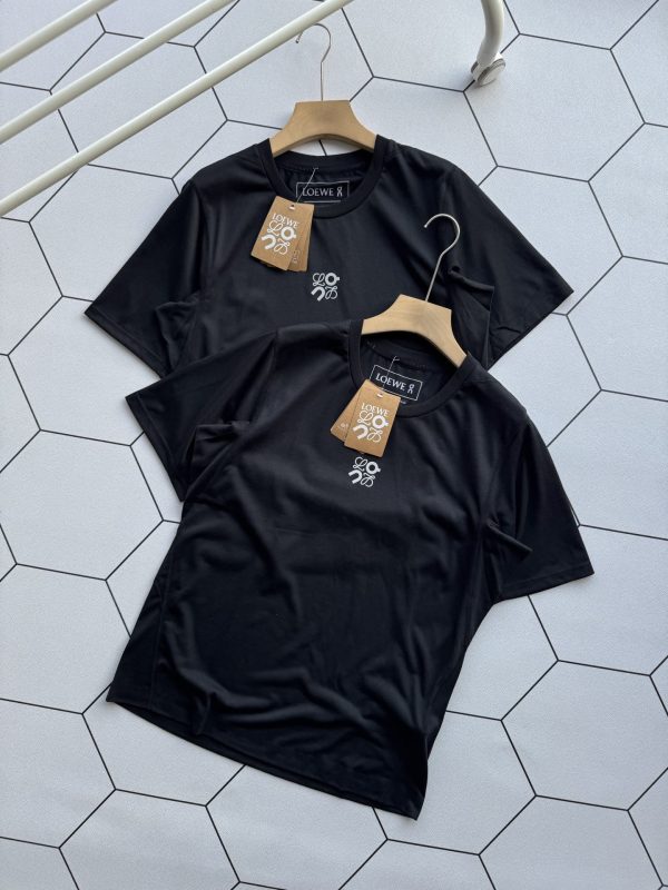 Luxury Loewe Short-Sleeved Sportswear Black Logo Collection