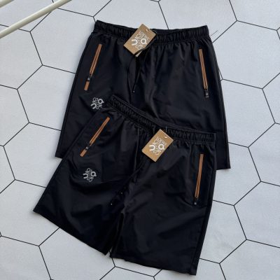 High Quality Loewe Shorts Black Breathable Collection