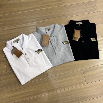 Luxury Burberry Short-Sleeved Black Cotton Casual Style