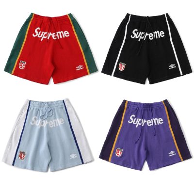 Premium Quality Supreme Shorts Black Knit Patchwork Style