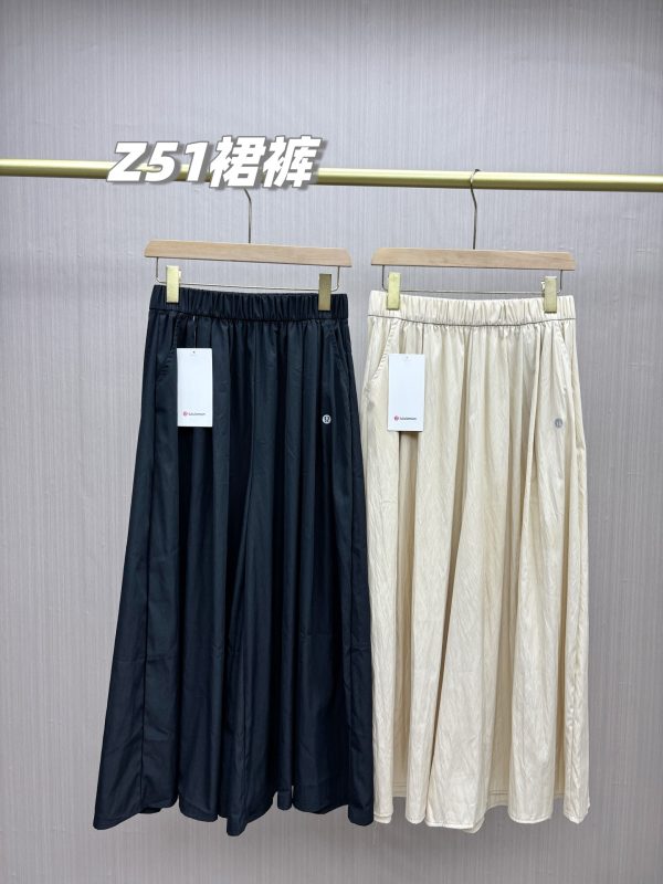 Premium Quality Lululemon Skirts Black Cotton Breathable Style