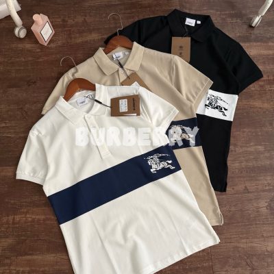 High Quality Burberry Short-Sleeved White Cotton Classic Style