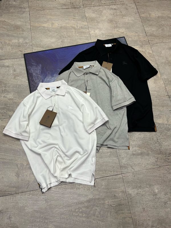 High Quality Burberry Short-Sleeved Black Cotton Casual Style