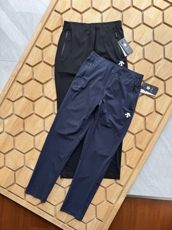 High Quality Descente Casual Pants Black Breathable Style