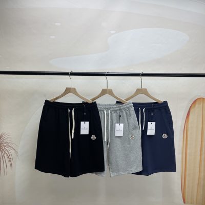 High Quality Moncler Shorts Black Cotton Casual Collection