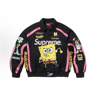 High Quality Supreme Coat Pink Print Luxury