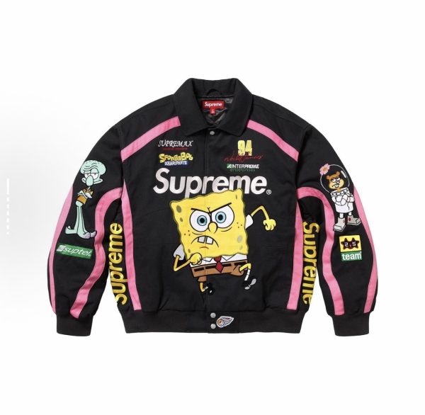 High Quality Supreme Coat Pink Print Luxury
